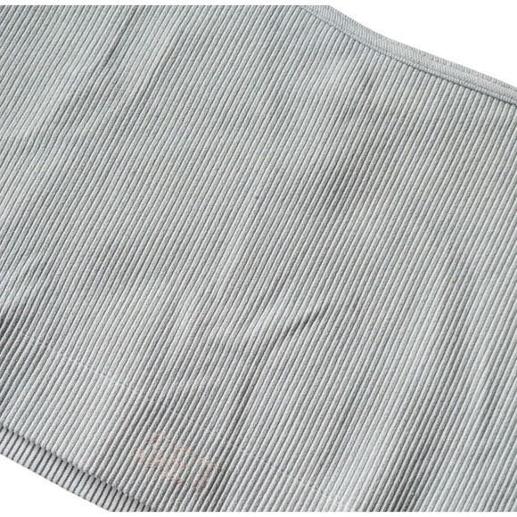 Set Active Sculptflex Power Box Cut Bra Size Medium Ribbed Nylon Blue Gray - Picture 5 of 7